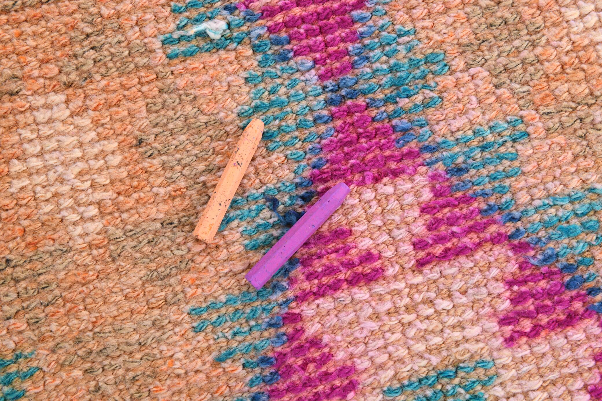 2x12 Rug For Kitchen Orange Herki Vintage Runner Rug, 73x369Cm