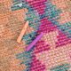 2x12 Rug For Kitchen Orange Herki Vintage Runner Rug, 73x369Cm