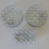 Appliques vintage, lot de 3 appliques murales, plafonnier encastré