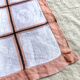 Nappe carrée vintage quadrillée 120X120