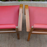 Suite of 4 chairs vintage bridge