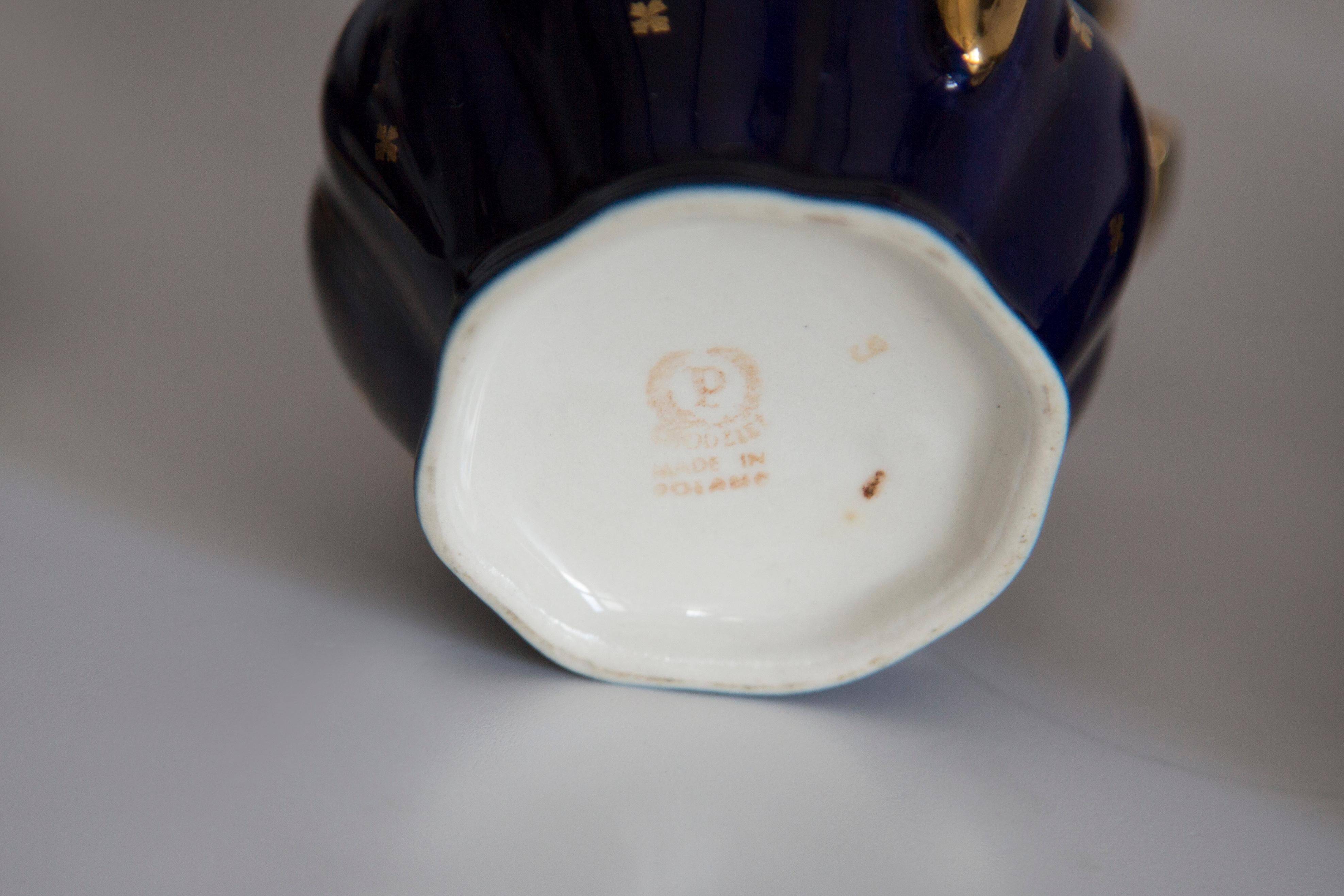 Painted porcelain tea and coffee service, mid-20th century, Poland, 1960.
