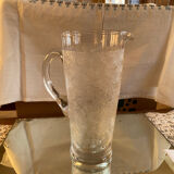 Frost-print crystal decanter