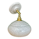Vintage Clichy glass wall lamp with white shade