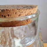 Pressed glass jar