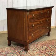 Commode Empire en acajou et dessus marbre XIXème