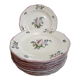 Set of 13 plates Gien earthenware 25cm