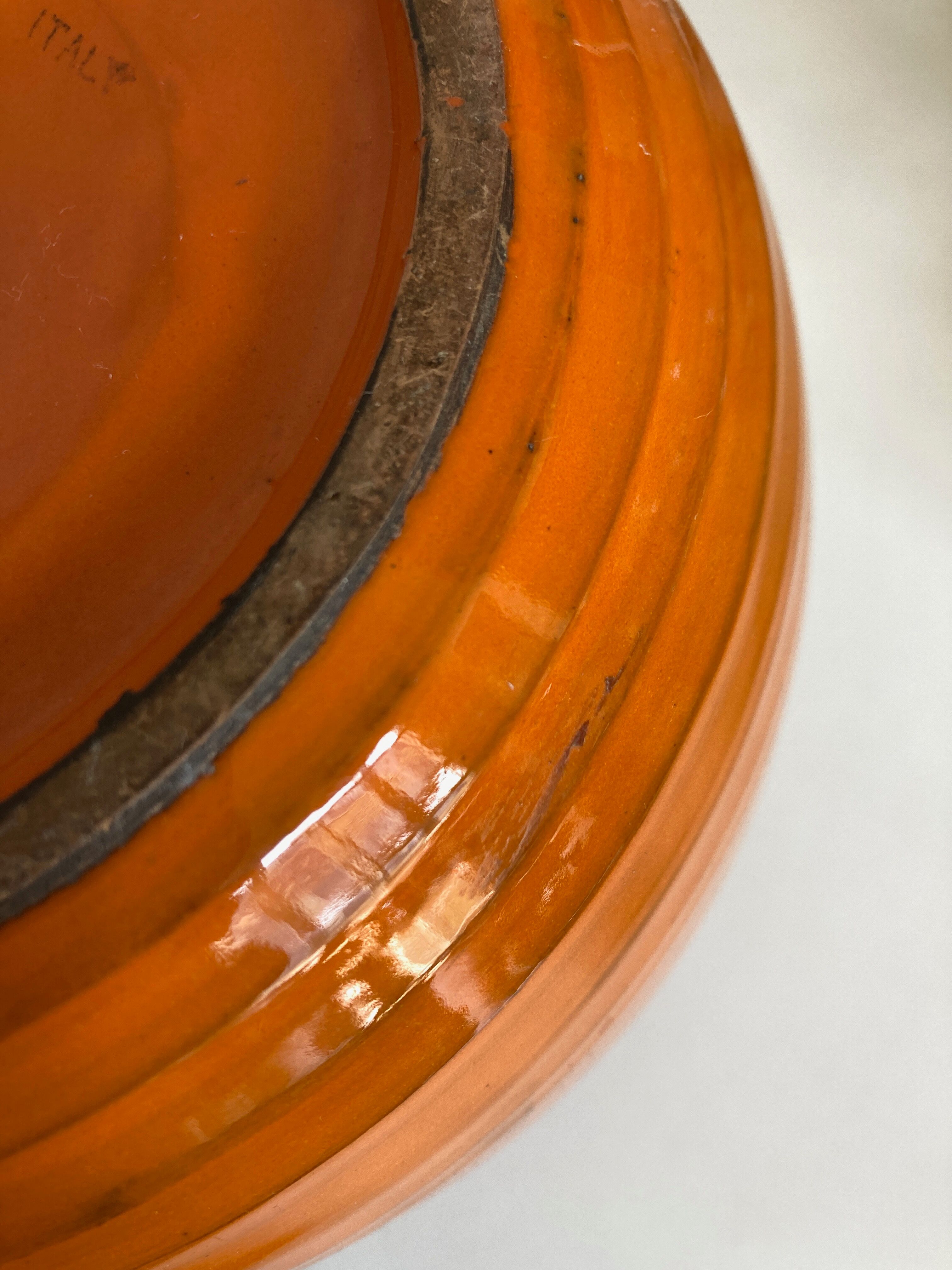 Vase XXXL Italian design 1960 in glazed earth