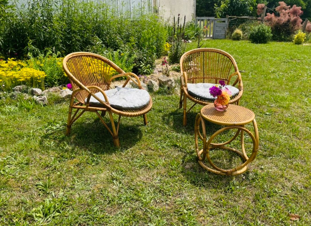Restored garden furniture