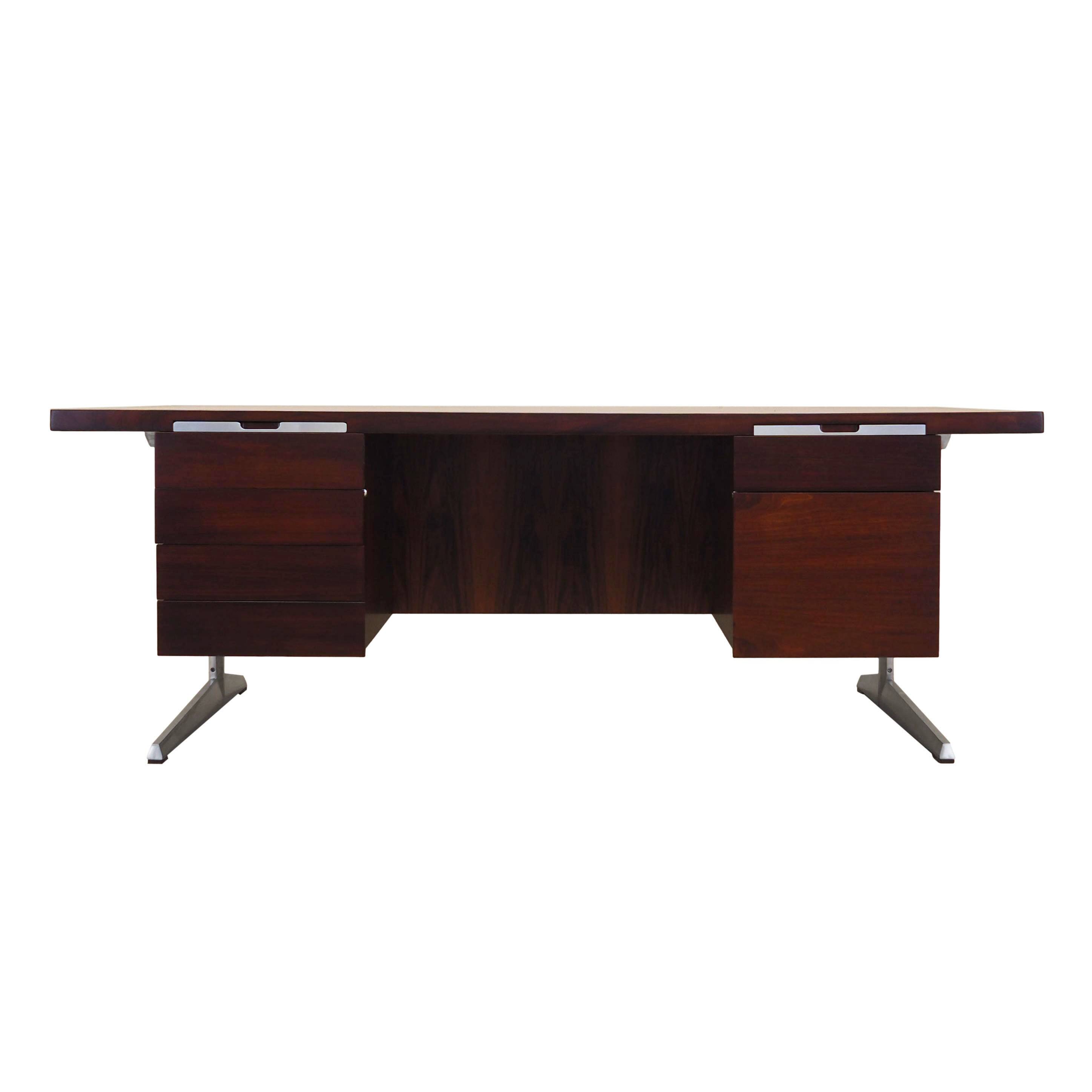 Bureau en palissandre, design danois, années 1970, designer : Marius Byrialsen, fabricant : Nipu Møbler