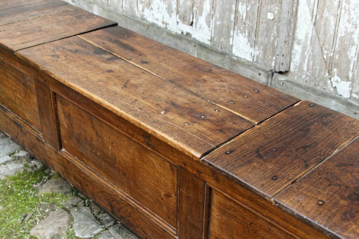 Wooden chest bench, 18th century