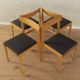 Classic Scandinavian dining chairs from the 1960s, set of 4