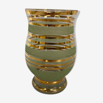 Golden and green vase