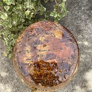 Ancient large vase in glazed speckled terracotta