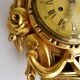 Vintage Gilded Carved Wood Rococo Style Floral Perivale Wall Clock 1960s