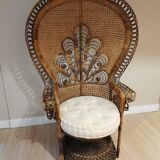 Emmanuelle peacock rattan chair