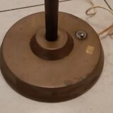 Vintage laiton and opaline blanche lamp