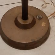 Lampe vintage laiton et opaline blanche