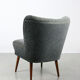 Chaises Art déco bleues, lot de 2