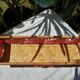 Basket in rattan or Wicker and vintage red gingham fabrics