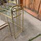 Vintage dressing table and stool in brass, 1950