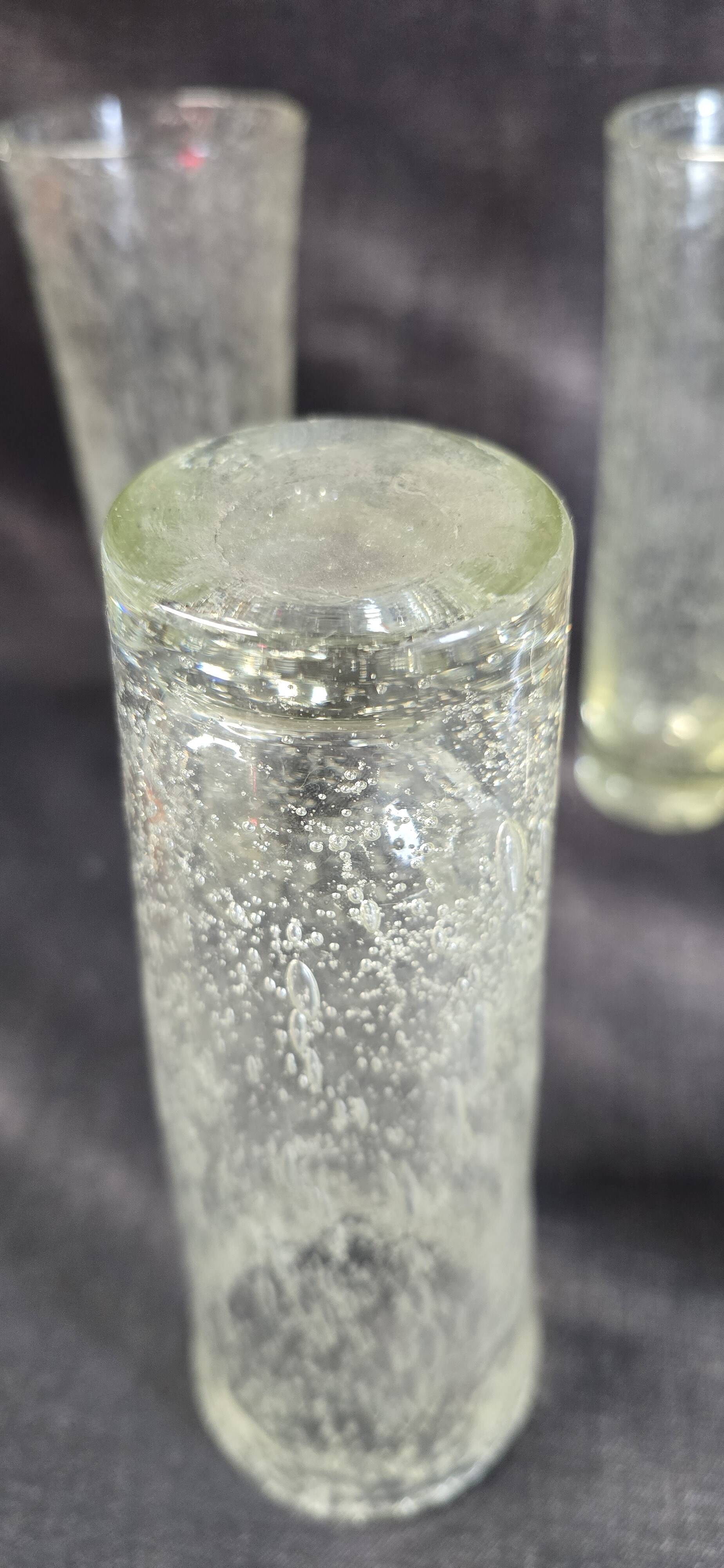 Set of bubble glassware from Biot – carafe, glasses, and ice bucket – 1960s