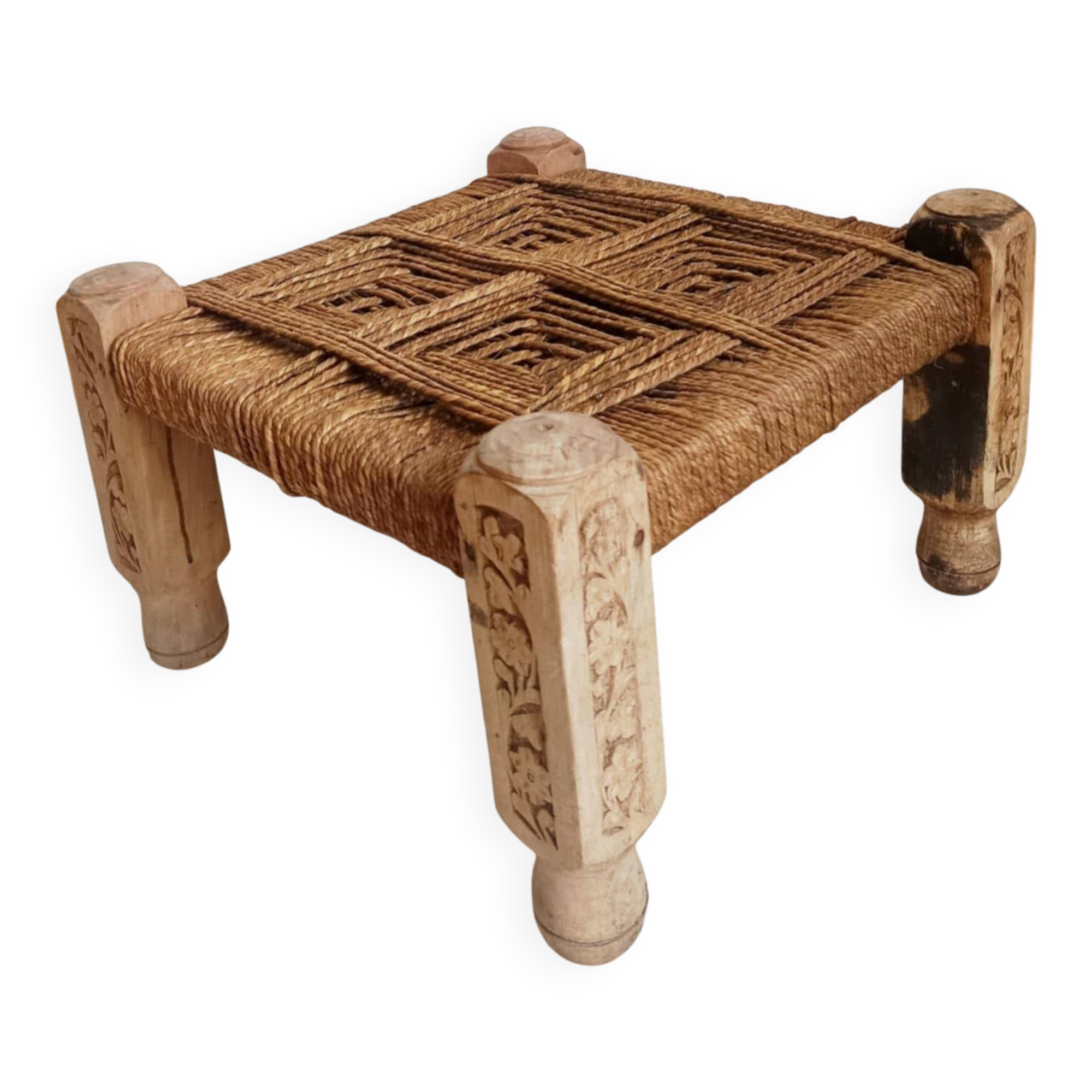 Antique Indian rope stool