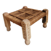 Tabouret indien ancien à cordages