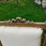 Banquette ancienne style louis xvi avec ses deux chaises