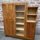 Showcase art-deco library mid-century vintage 1950 walnut ronce
