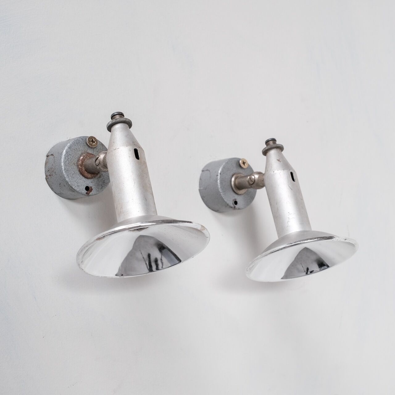 Pair of metal wall spot reflector lights