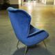 Armchair wingchair shepherdess 50s 60 blue