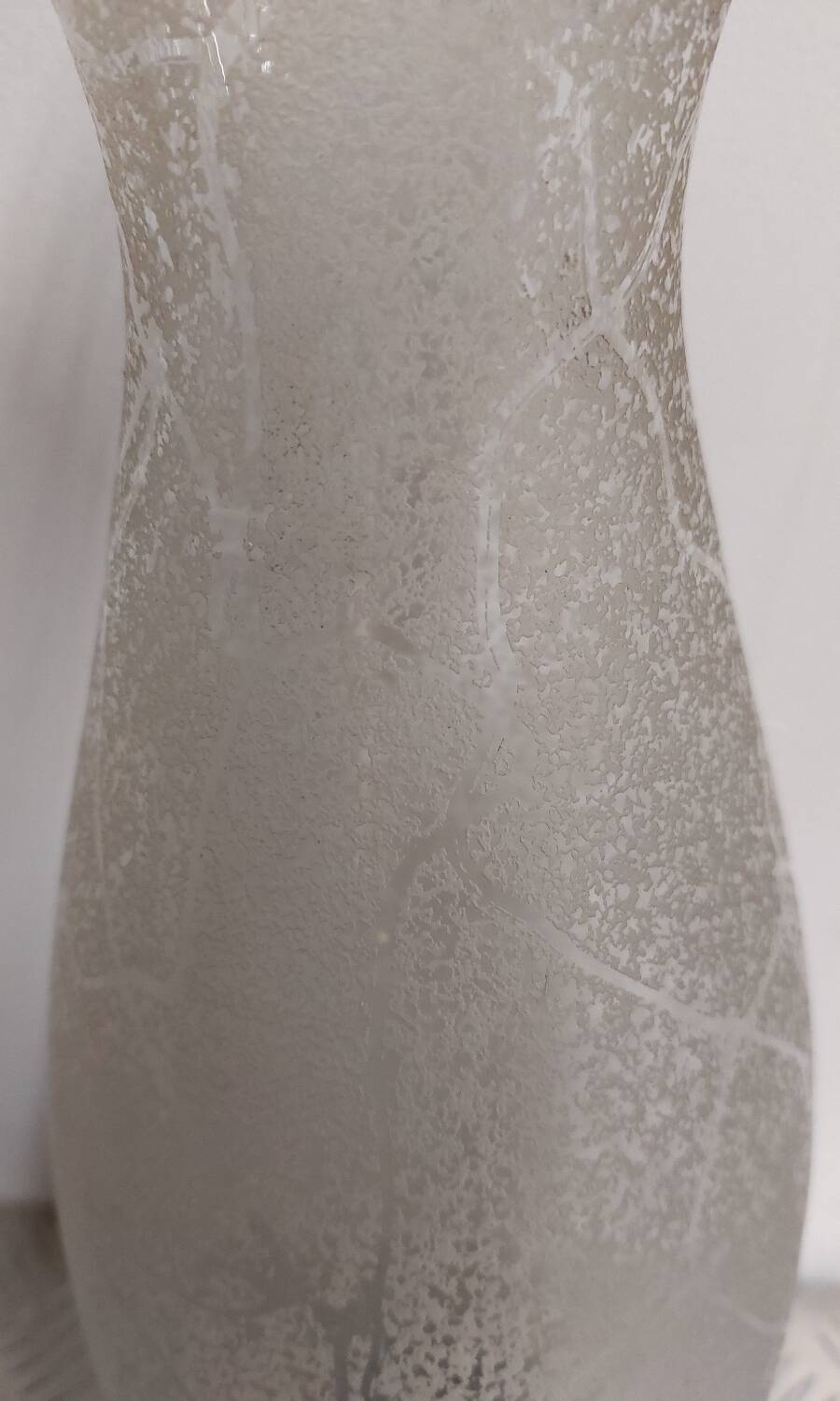 Daum Nancy France frosted glass vase signed