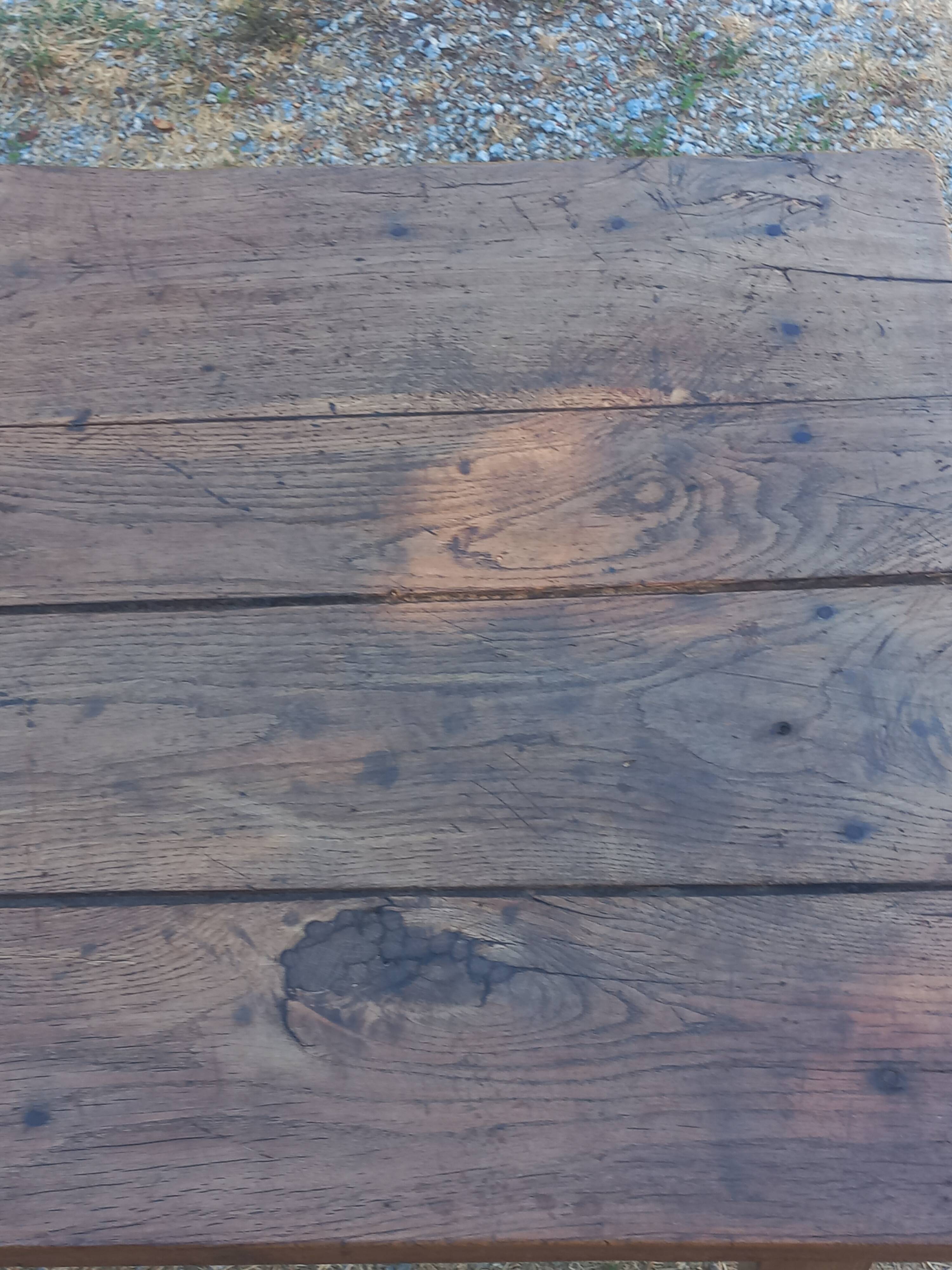19th-century oak farmhouse coffee table 149cm