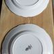 Vegetable lot & 4 matching flat plates Digoin Sarreguemines