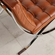 Barcelona chair in leather by Mies van der Rohe, Knoll International