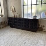 Brutalist sideboard attributed to De Coene, 1970s