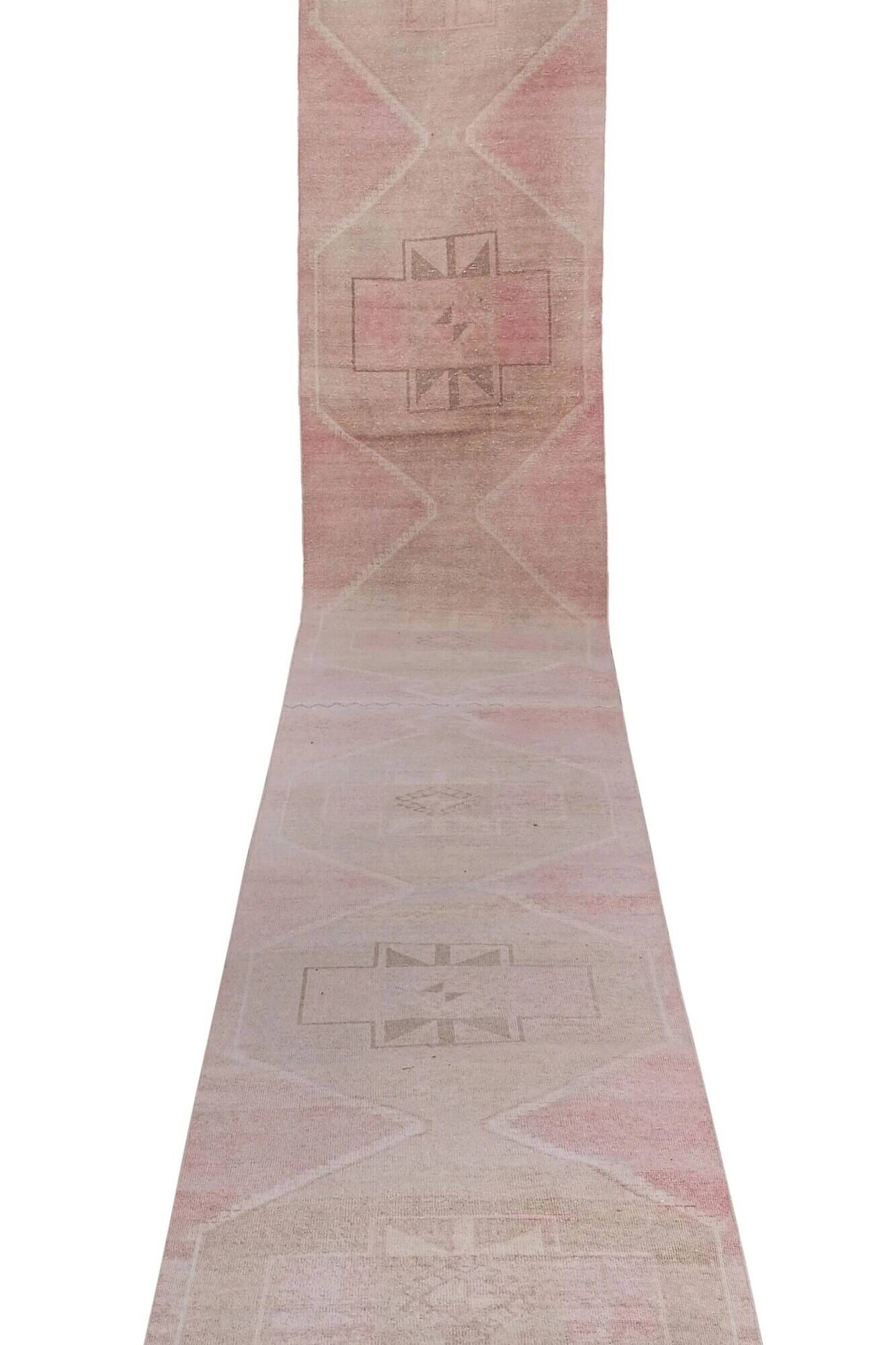Vintage Turkish hallway rug 92x840 cm