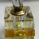 Empty art deco perfume bottle in amber crystal