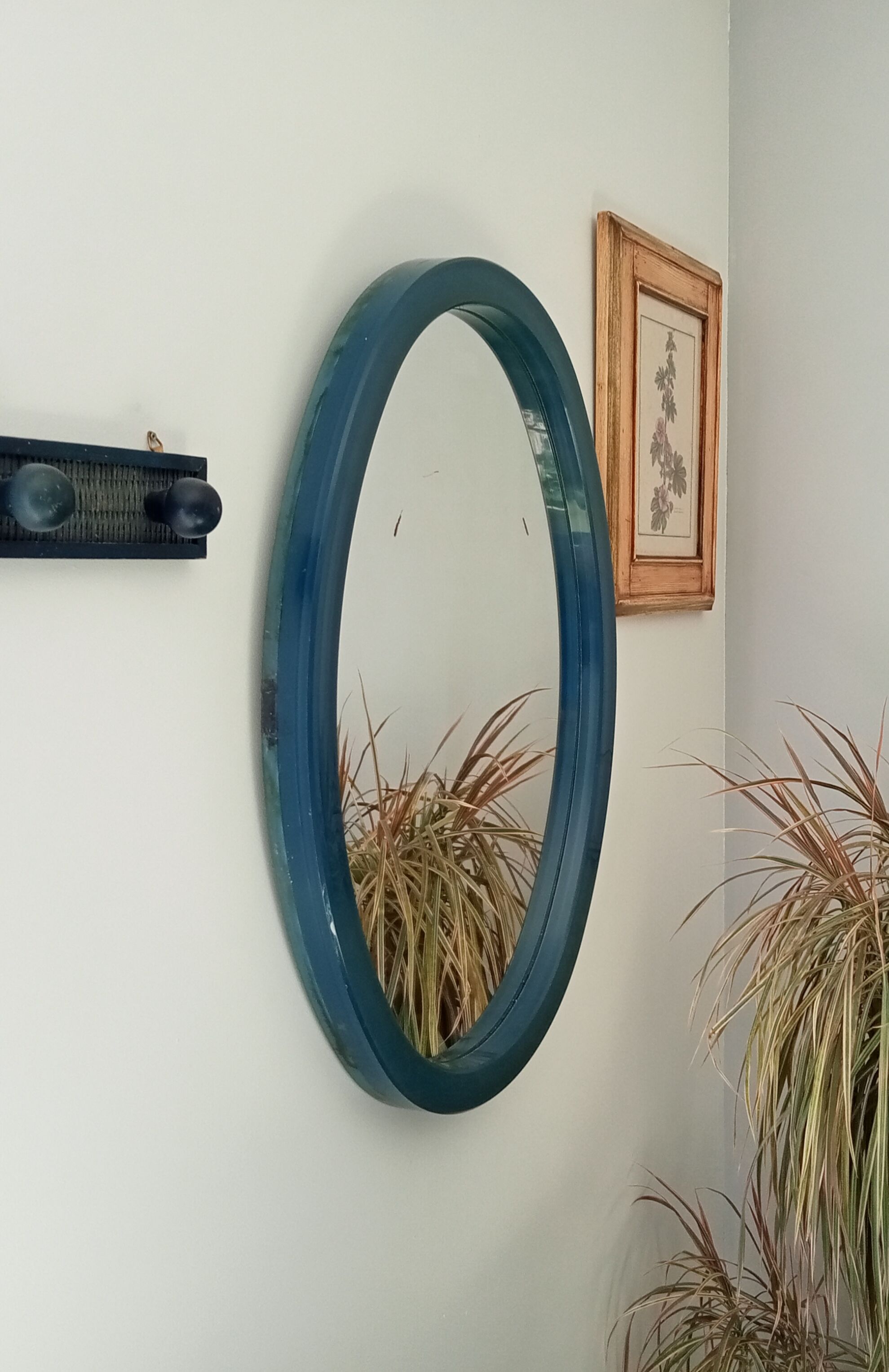 Oval mirror 70s - 78x58cm