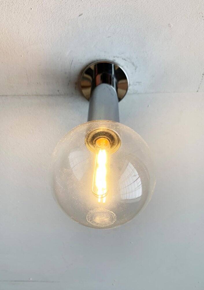 German vintage ceiling lamp Space Age by Motoko Ishii for Staff, 1970s, set of 2