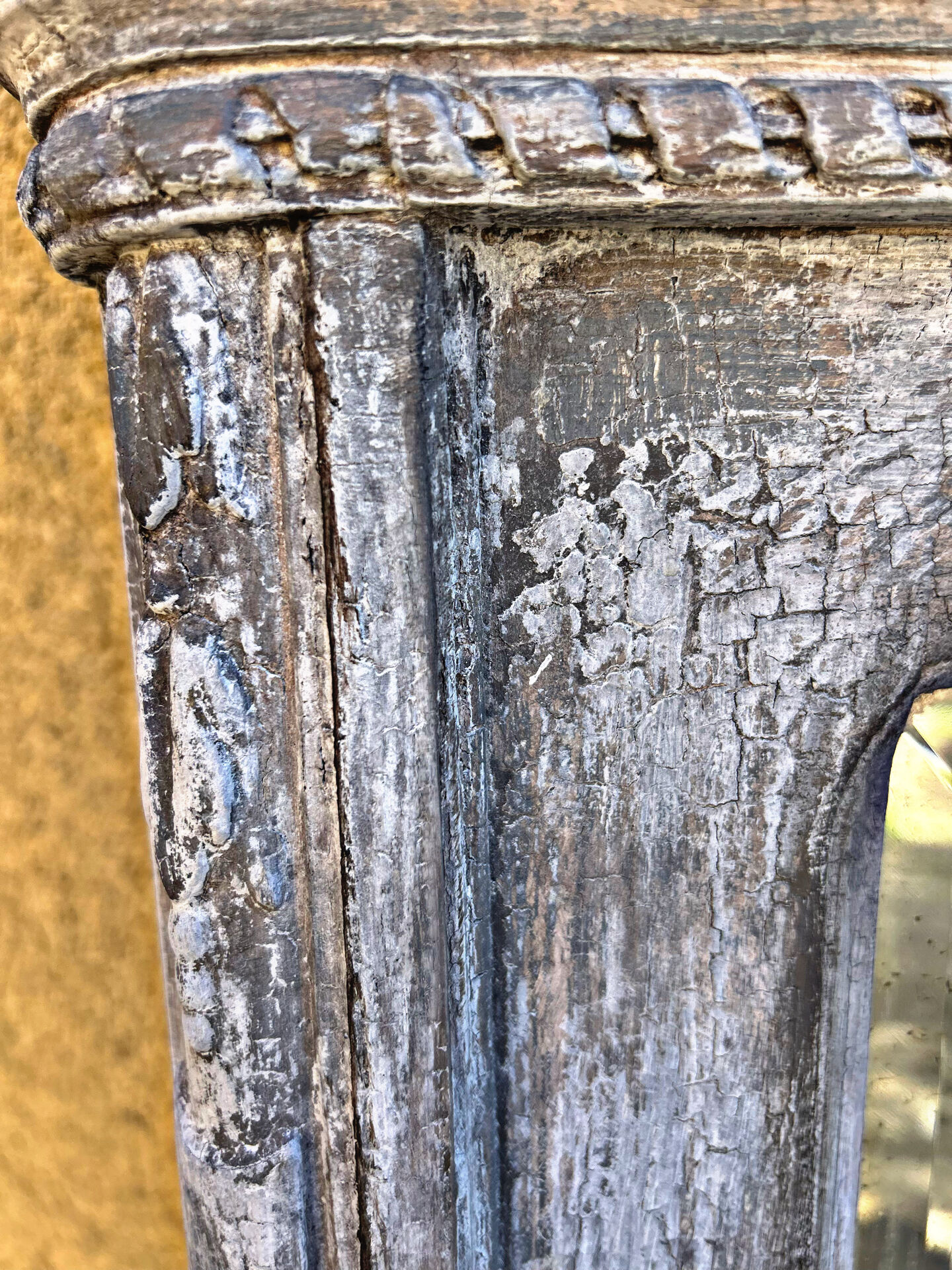 Napoleon III patinated trumeau mirror