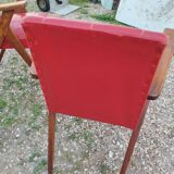 Paire de fauteuils anciens vintage  pieds compas