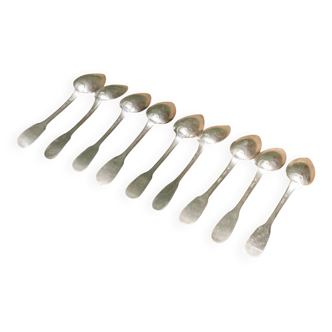 Set of 9 Christofle teaspoons, Cluny model