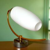 Minimalist white glass wall lamp