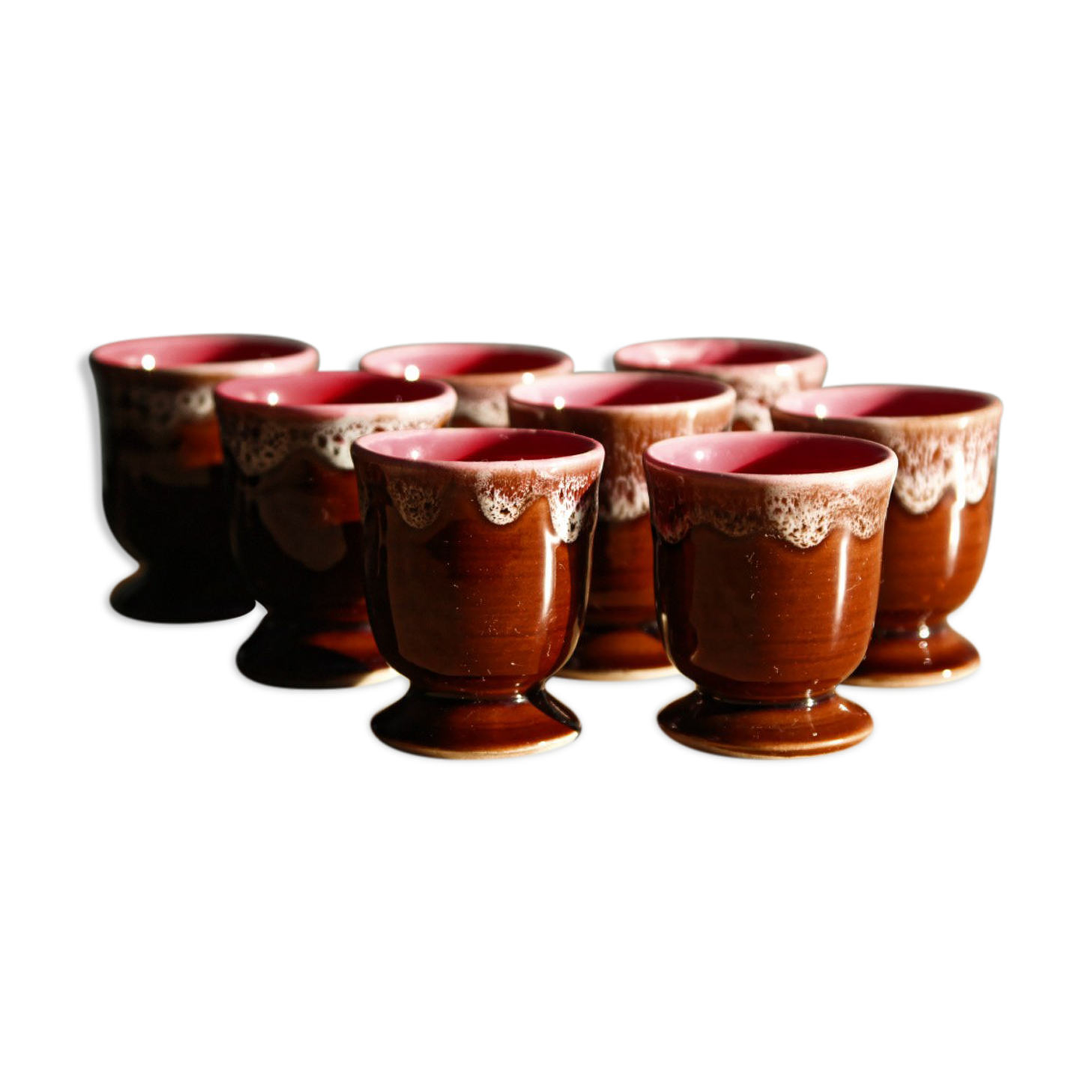 Lot de 8 coquetiers vintage