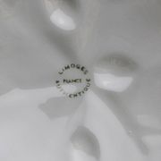 Coupe feuille de vigne vintage en porcelaine céladon de L. Michelaud Limoges