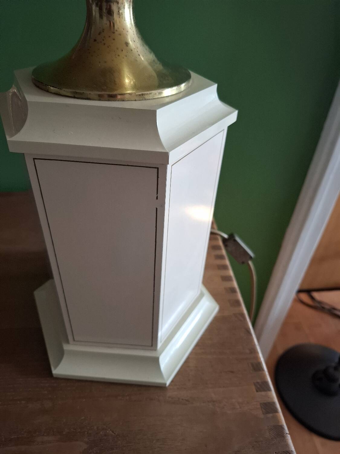 1980s lacquered metal lamp, the Dolphin
