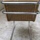 Ludwig van der Rohe MR12 rattan and tubular chrome armchair