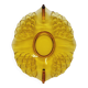 Old Art Deco Dish In Amber Crystal Czechoslovakia